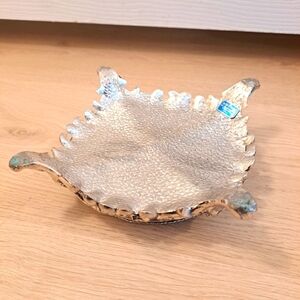 Vintage Textured Silver Unique Quality  Novelty Dish Plate Decoration